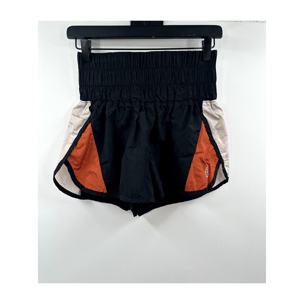 Free People Black and Orange Athletic Shorts
